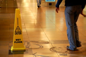Slip and Fall Lawyer Pearland, TX - Caution Wet Floor